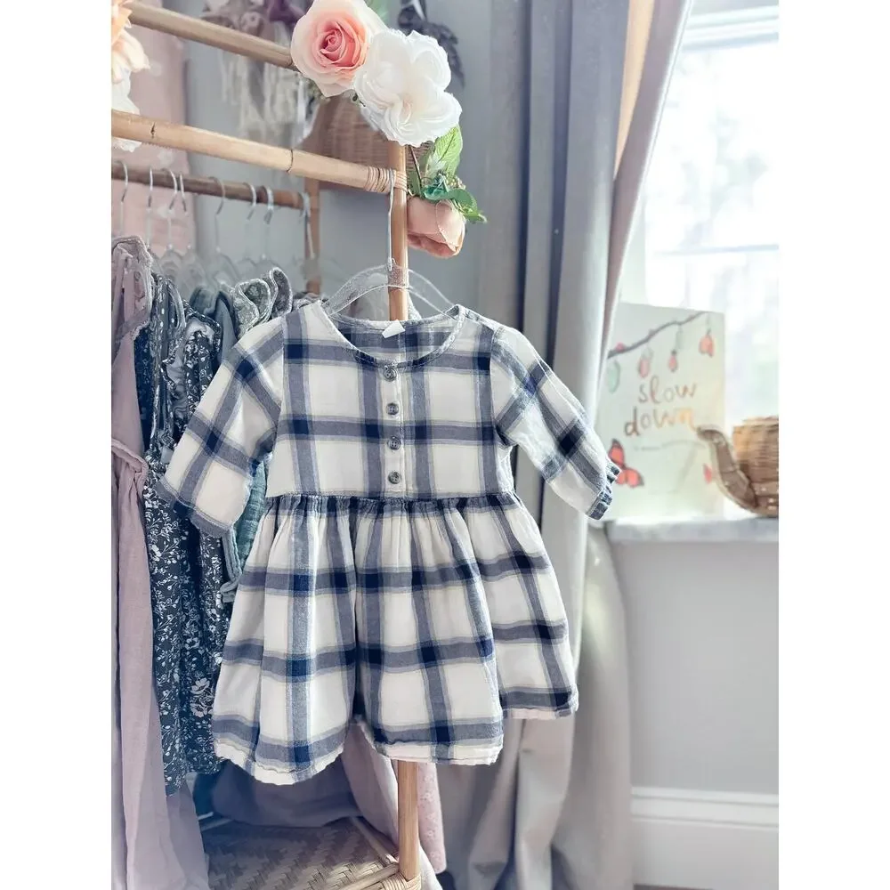 Collecting Autumn Treasures With You Old Navy Plaid Dress 18-24mths